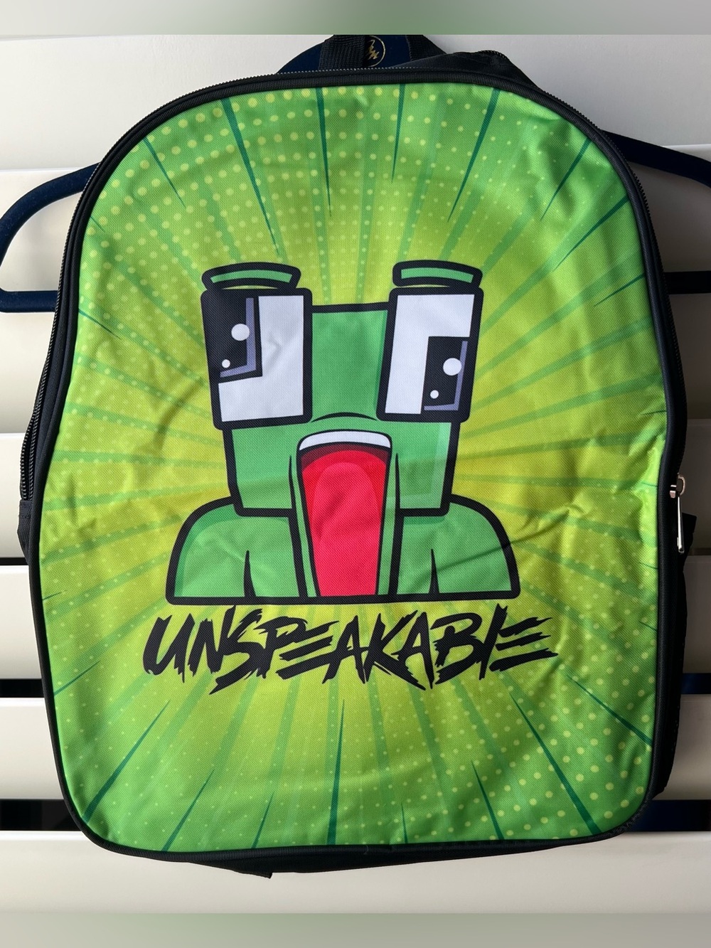 Kids NEW “Unspeakable” Green Character Backpack
